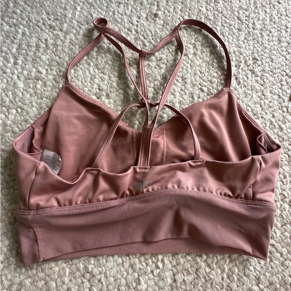 ALO YOGA lavish sports bra, mauve/pink, small - Picture 3 of 3